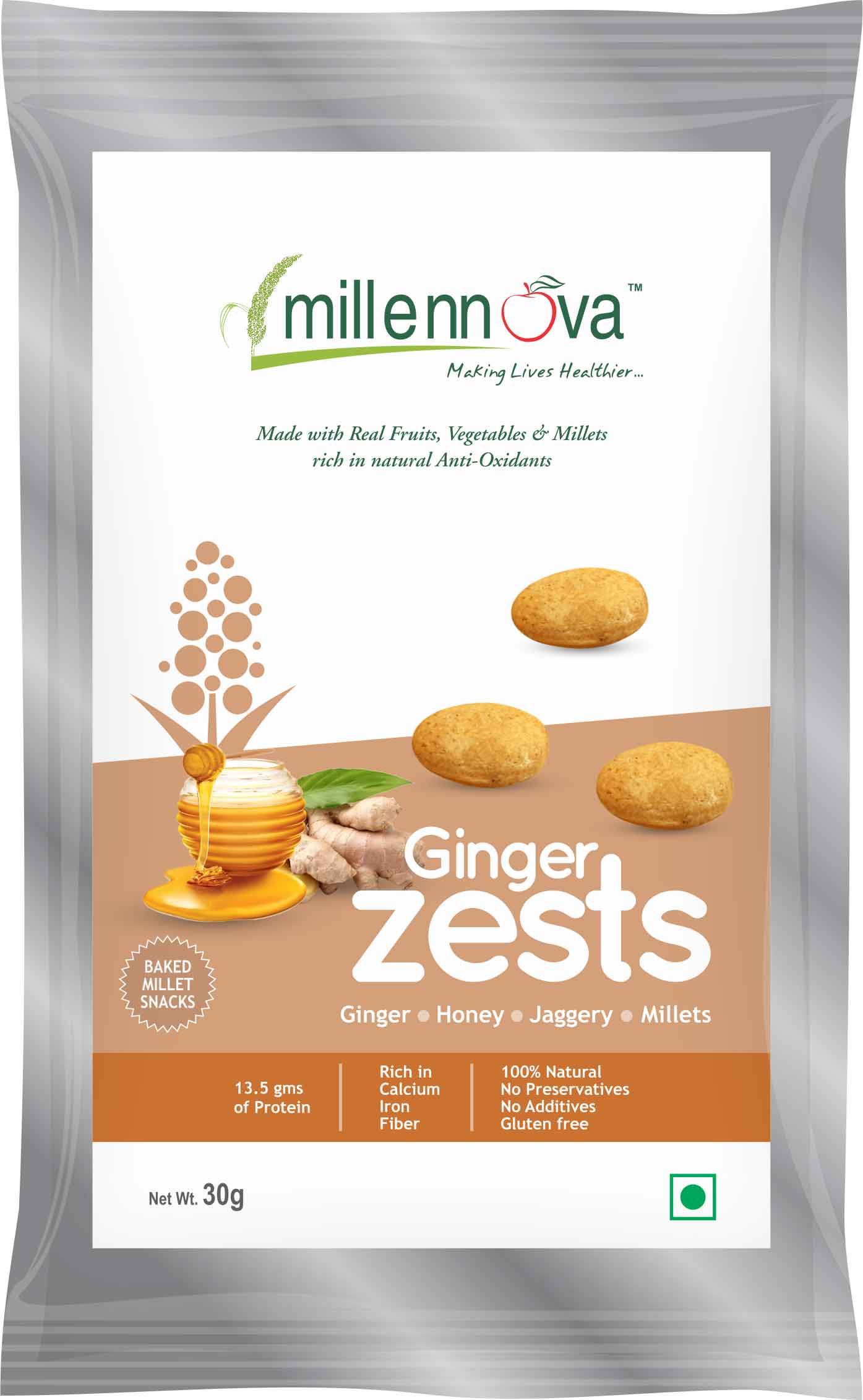 Ginger Zests Made with Real Ginger and Honey